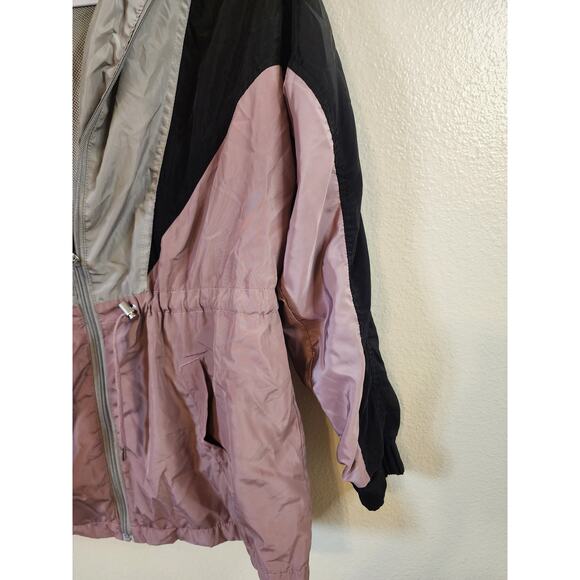 OUTDOOR COLLECTION 26 International Gray Pink Black Lightweight Hood Jacket SZ M - Picture 7 of 7